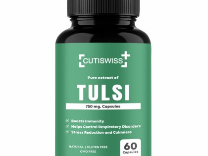 Cutiswiss Tulsi Capsules 750 mg.